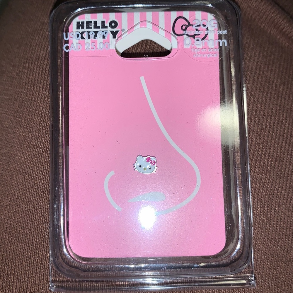 Hello kitty nose piercing